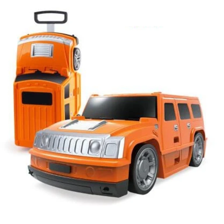 Valise en forme de voiture orange pour enfant